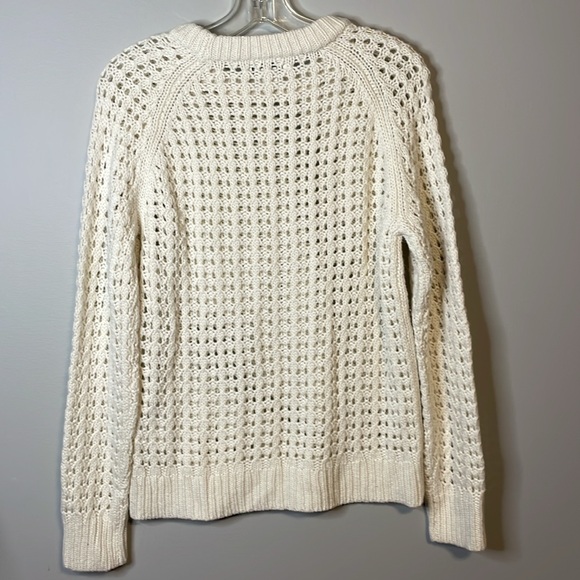 Club Monaco Open Stitch Sweater Chandails Cream Size Small NEW - Picture 5 of 9